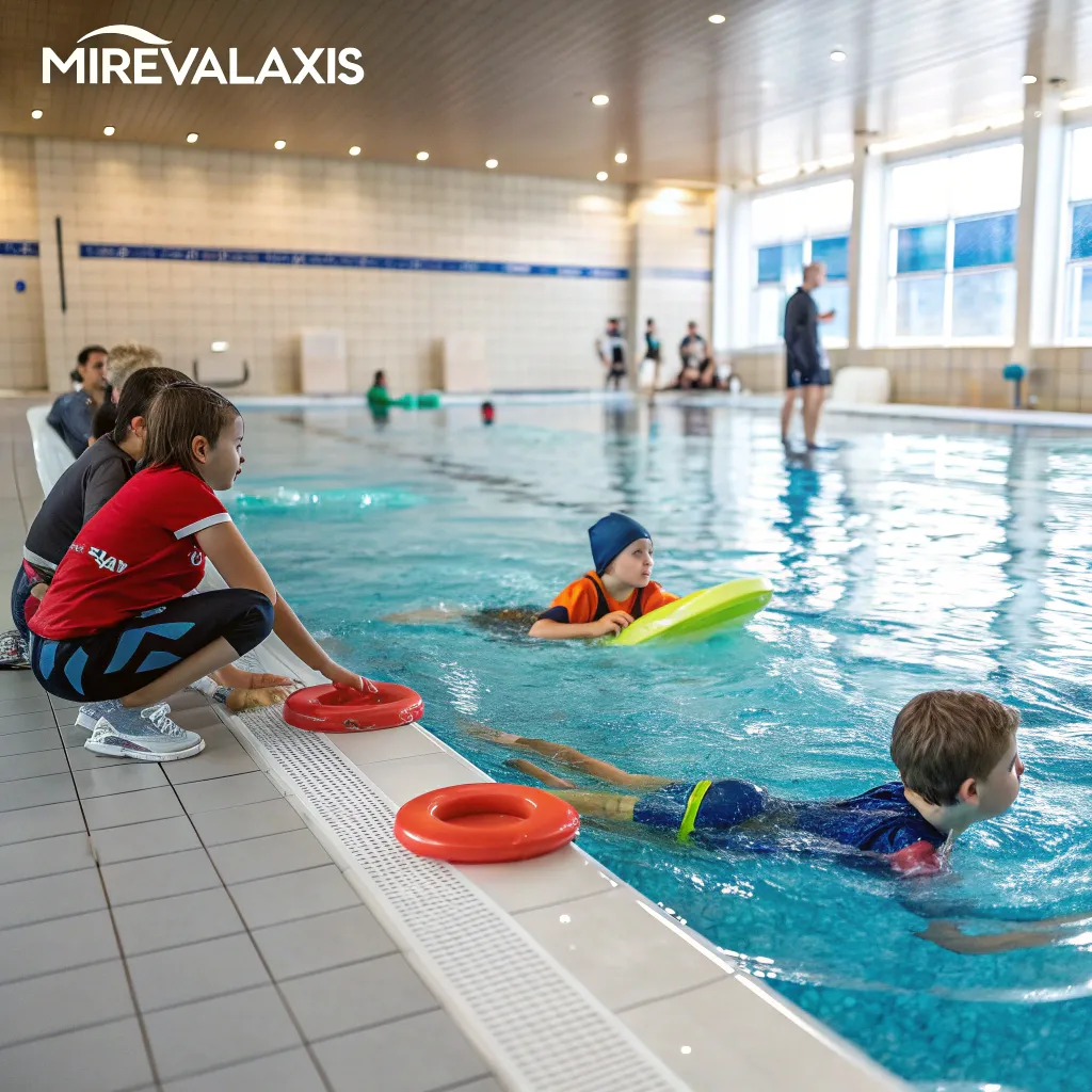 Children learning to swim at MIREVALAXIS